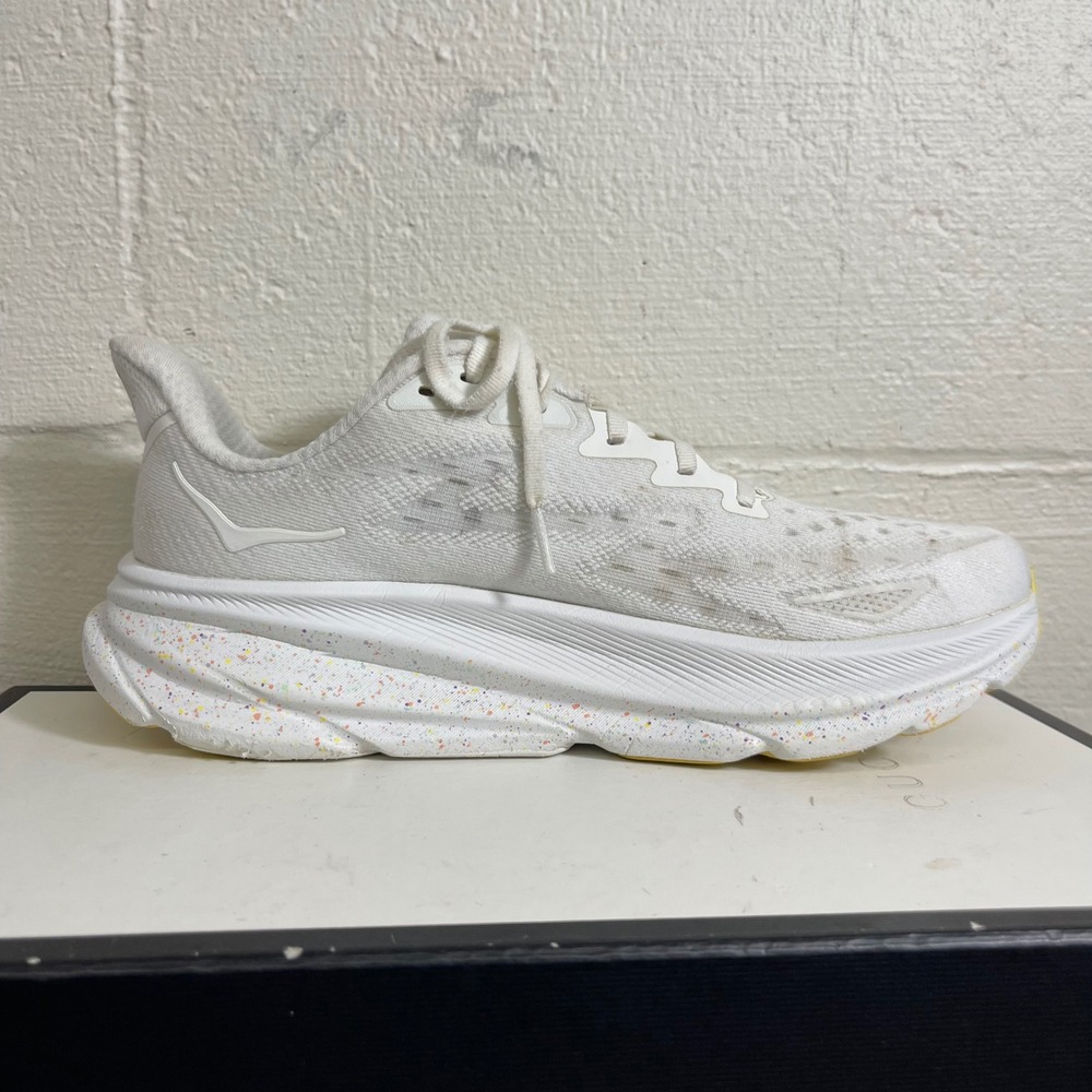 Hoka‎ One One Clifton 9 1127896-WTL White Lemonade Running Shoes Women's 10 B - Picture 2 of 11